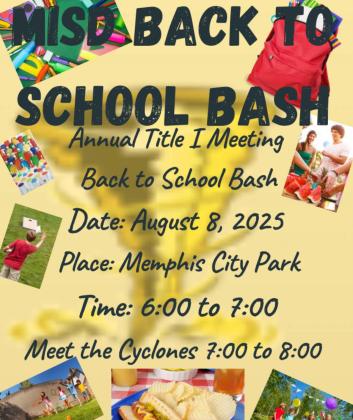 Memphis ISD Back to School Bash, Meet the Cyclones coming up