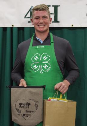 Cutter Bruce takes first place in the Senior Division with his main dish, Gram’s beef stroganoff. Bruce will compete in the Rolling Plains District 3 2023 Food Show Wednesday, Nov. 29 in Jacksboro. The Red River Sun/Elizabeth Tanner