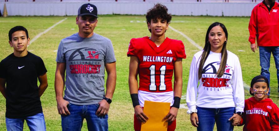 TJ Salinas is the son of Tino and Shauna Salinas. He has played varsity football for the Rockets for two years.