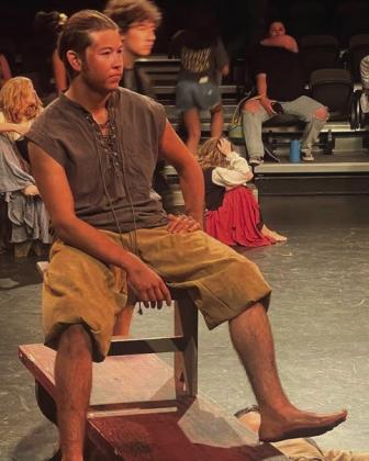 Brandon Cooper, a member of the Wellington High School Class of 2024, fine tunes his acting skills at the recent Summer Theatre Workshop, Camp on the Coast.