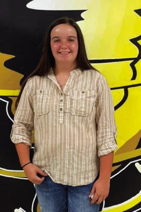Memphis High School’s Kali Murphy receives a Sonic gift card for a recent act of kindness.