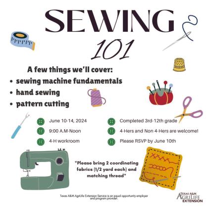 Collingsworth County AgriLife plans sewing class