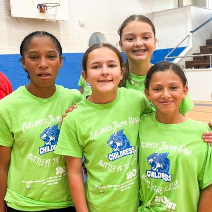 Carried out by seventh-grade Leadworthy students, Childress Junior High School’s Battle of the Classes raises $1,150 for Court Appointed Special Advocates (CASA) of the Rolling Plains. CHILDRESS JUNIOR HIGH SCHOOL
