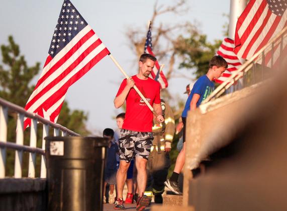 AChildress Fire Department, Childress Chamber  of Commerce host 9/11 Memorial Stair Climb