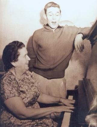 Jimmy singing with his stepmother, Ruth Taylor Dean. Photos Courtesy of the Jimmy Dean Museum