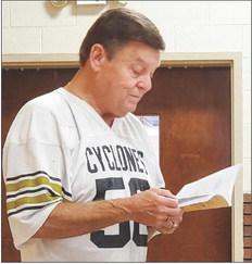 Ballew presents publication to Memphis Lions