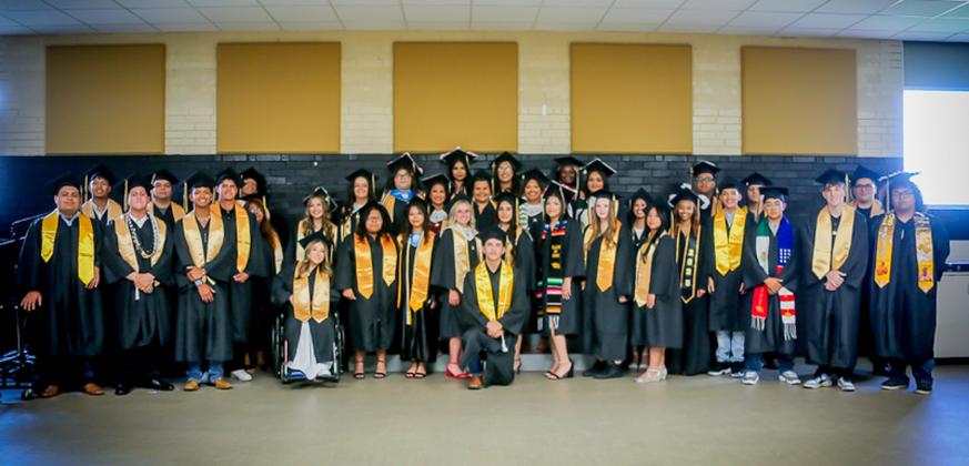 The Memphis High School Class of 2025 cross the stage Friday, May 30 at the Memphis High School Auditorium. KKR Photography
