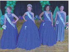 The 2023 Junior Miss Wellington court includes first runnerup Halle Hedrick, left, Queen Claire Kane, second runner-u Jazlynn Coffee and third runner-up Kenzlea Taylor.