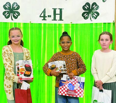 From left: Kaylee Schupman, second place; Brantly Session, first place; Olivia Wyatt.