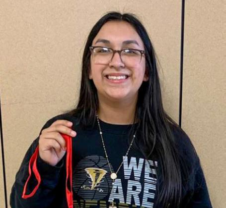 Frankie Lopez receives silver in the Family Consumer Science Assessments (FCSA).