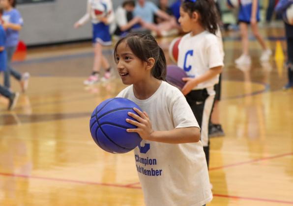 First graders perform halftime show
