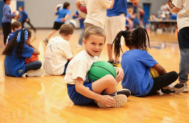 First graders perform halftime show