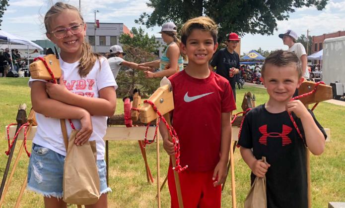 Youth compete in stick horse races