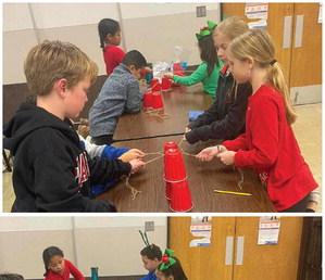Gifted and Talented students complete ‘cup challenge,’ play human tic-tac-toe