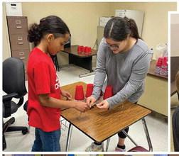 Gifted and Talented students complete ‘cup challenge,’ play human tic-tac-toe