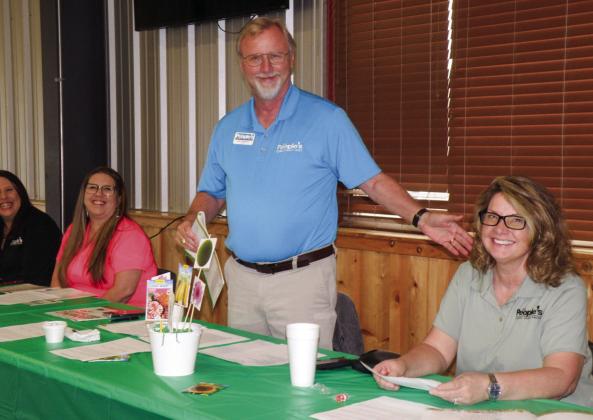 The head table at the annual Childress Brand of The People’s Federal Credit Union included, from left, Director of Operations Becky Gross, Childress Branch Manager Sarah MaGourik, Chief Executive Officer Art Hornell and Board of Directors President Christie Brown-Stewart. Others included Brandi Judd, Kenja Purkey and Lisa Thomas. Grace Holman