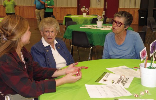 Among the 75 guests at the annual meeting and dinner hosted by the Childress Branch of The People’s Federal credit Union are, from left, Magen Trent, Anne Fromm and Lila Hoobler. The dinner, hosted Thursday, March 27, was catered by Top Notch Texas BBQ at the Mashburn Event Center.
