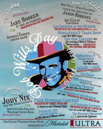 The 52nd Annual Bob Wills Day is scheduled for Thursday, April 25-Saturday, April 27 in Turkey. Graphic Courtesy of Bob Wills Day