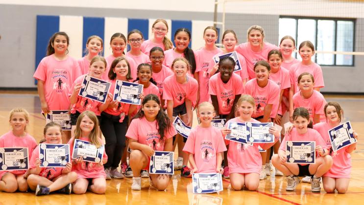 The 2024 Childress Lady Cats Volleyball Camp takes the court Monday, June 3-Thursday, June 6, welcoming thirdthrough ninth-grade students. Focused on volleyball drills, campers rotated through position-specific drills, including hitting, passing and setting, as well as worked on serving, serve receiving and gametime situations. Through the Lens of Liz/Elizabeth Oronia