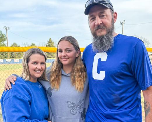 The Childress Lady Cat softball team enjoys a family and team dinner, hosted by parents of the players, Monday, March 23.