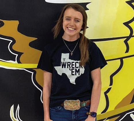 Memphis High School senior Braylee Brooks is selected for two National FFA Organization scholarships, including the Grow Ag Leaders Scholarship in the amount of $1,500 and the Kenneth and Ellen Nielson Cooperative Scholarship in the amount of $1,000. Photo Courtesy of Memphis ISD
