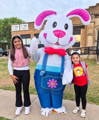 Easter Bunny greets students