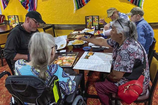 Four residents of Wellington Care Center, accompanied by staff members Raquel Sanchez and Dorothy Massey, traveled to Childress Tuesday, June 13. The crew started their excursion with a shopping trip to Walmart, followed by lunch at The Plaza Mexican Restaurant and Bar and dessert at Dairy Queen. “It was a great day,” Massey said. Courtesy Photo