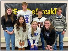 Childress High School, Paducah High School and Quanah High School seniors pledge to take their part in ending the streak of fatalities on Texas roadways. Back row, from left: Corbin Daniel, Seth Taylor, Caleb Ferguson, Cooper Talley. Front row, from left: Elena Jurado, Kate Taylor, Cameran Daniel.