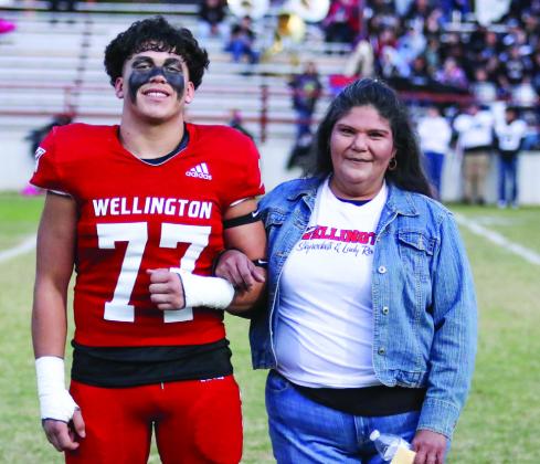 Rey David Ramirez is the son of Rubella Solis and the late Francisco Solis. He has played varsity football for the Rockets for three years.