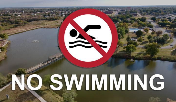 The City of Childress reminds the public that swimming or jumping in Fair Park Lake — or any body of water on city property — is prohibited. The city issued the reminder Friday, June 13, after it was reported that several children were seen swimming in Fair Park Lake, as well as jumping off Timber Bridge. For more information regarding park regulations, contact Childress City Hall at 940-937-3683. The Red River Sun