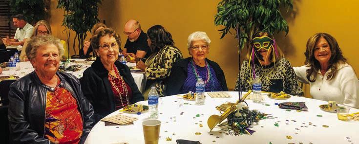 Fraya Hammons, left, Barbara Roberson, Katherine Reeves, Margret Wood, Debbie Henard.
