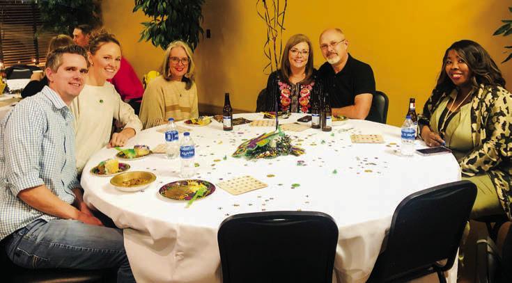 Kenny and Elizabeth Keys, left, Lisa Manuel, Linda and Lonnie Duke and Brittany Massey. Manuel and Massey serve as the new Ritz co-managers following the Dukes’ 12 years of service. Linda Duke continues to assist with the financial operations of the Ritz.