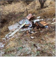 Illegal dumping carries with it a criminal offense and fine. The Texas Department of Transportation (TxDOT) asks that illegal dumping be reported to Wellington Maintenance Supervisor Daniel Castor, 806-447-2971, or the Collingsworth County Sheriff’s Office, 806-447-2588. Photos Courtesy of Collingsworth TxDOT Staff