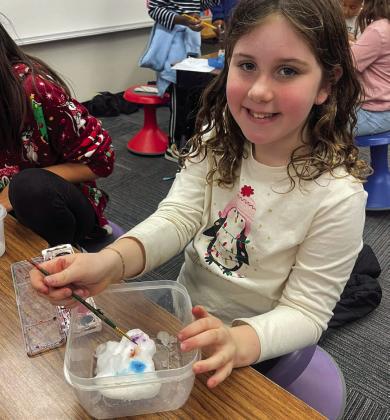 Elementary students ignite senses during snow day