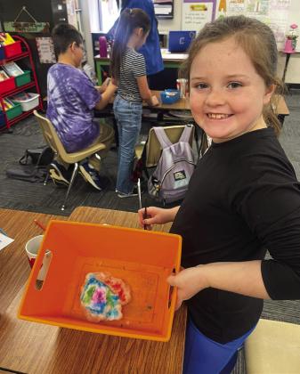 Elementary students ignite senses during snow day