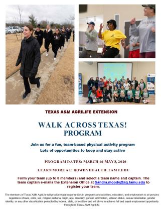 Get your steps in with Walk Across Texas!