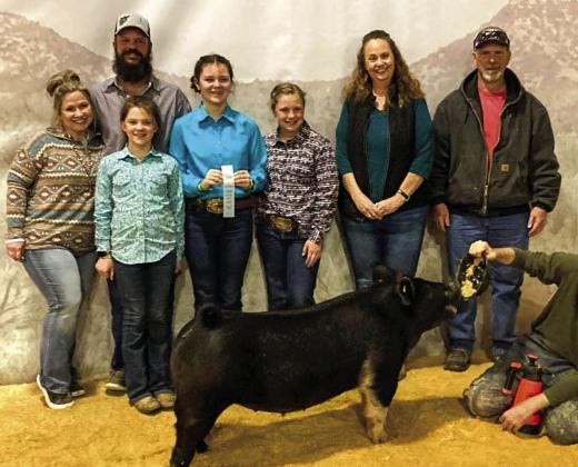 Memphis’ Jordyn Altman recently placed 10th in her class with her gilt at the San Angelo Stock Show and Rodeo. Courtesy Photo
