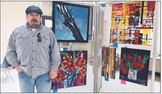 City of Childress Mayor and artist Cary Preston features his work at the recent art show.