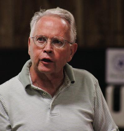 The Cotton Board Immediate Past Chairman Mark Nichols presents board updates to around 60 area producers at the Rollings Plains Cotton Growers fall meeting Tuesday, Sept. 24 at Fair Park City Auditorium in Childress.