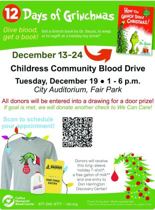 Coffee Memorial to host Childress Community Blood Drive