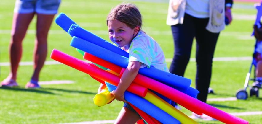 Childress Elementary School students participate in Play Day Wednesday, May 10 at Fair Park Stadium. Through the Lens of Liz/Elizabeth Oronia