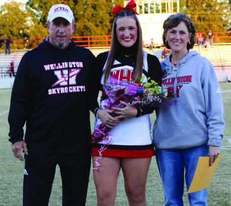 The Red River Sun/Shauna Salinas Audrey Anne Francis Jones is the daughter of Joe and Shilalie Jones. She has been a varsity cheerleader for three years and has been on the varsity cross country team for three years.