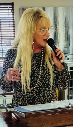 Vocalist Melissa Kiker spent a recent Sunday afternoon singing patriotic and Thanksgiving selections at Wellington Care Center. Courtesy Photo