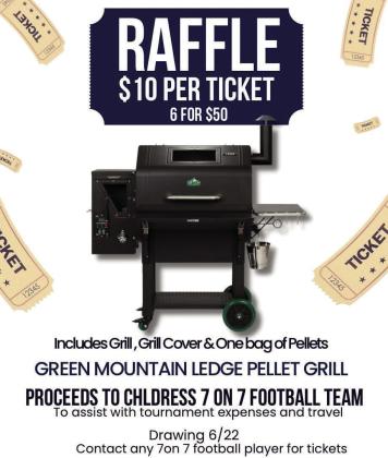 Childress 7-on-7 team selling raffle tickets