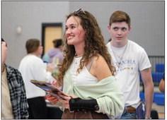 Memphis High School seniors attend a College Fair, hosted by Childress High School Thursday, Oct. 6, meeting with college and university representatives, as well as representatives from the U.S. Army, Marines and Navy.