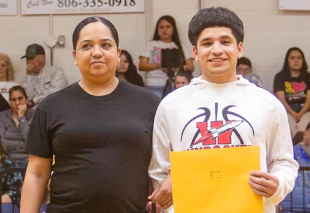 PJ Garcia is the son of Jessica Martinez and Paul Garcia. PJ has played varsity basketball for the Rockets for one year. After high school, PJ plans to major in physical therapy at Southwestern Oklahoma State University.