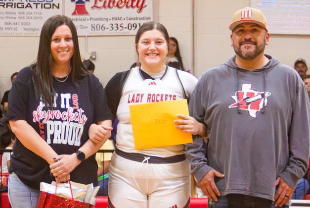 Eryn Torrez is the daughter of Edward and Kayla Torrez. She has played varsity basketball for the Lady Rockets for three years. After high school, Eryn plans to attend Southwestern Oklahoma State University to major in radiology.