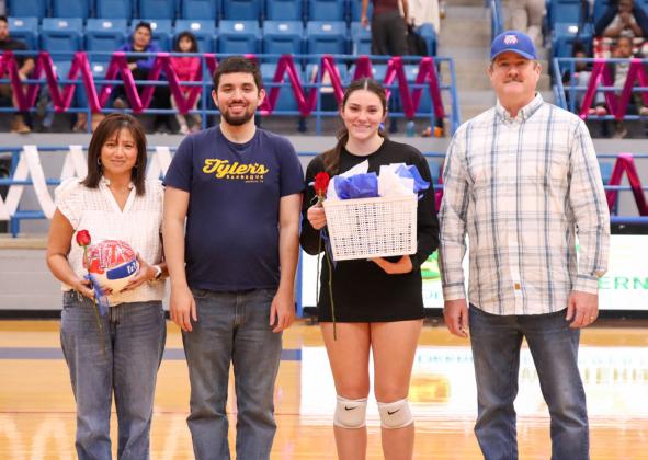 Lady Cats celebrates Senior Night win over Tulia