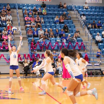 Lady Cats celebrates Senior Night win over Tulia