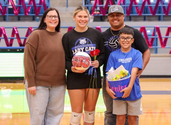 Lady Cats celebrates Senior Night win over Tulia